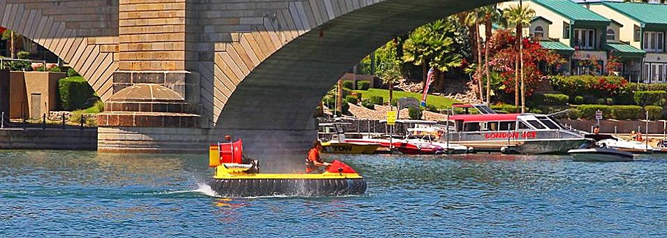 Hovercraft under the bridge